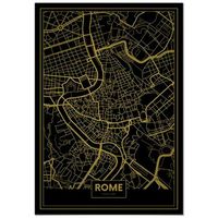 panorama carton pluma mapa oro de roma 70 x 100 cm  impreso en carton pluma de alta calidad  cuadros decoracion salon  cuadros para dormitorio 