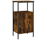 vidaxl mesita de noche madera de ingenieria roble ahumado 41x31x80 cm