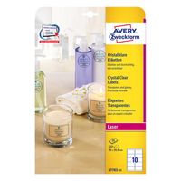 avery zweckform l7783-25 etiquetas transparentes de 96 x 508 mm 250 etiquetas