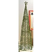 arbol de navidad conico verde con led a pilas 45dx180 cms