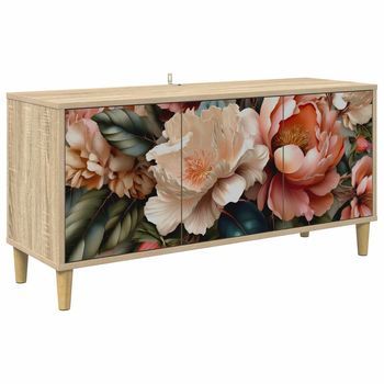 Mueble De Tv Borne 102 X 33 X 50 Cm Sonoma Madera De Ingeniería Vidaxl