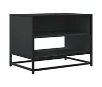 mueble tv - mesa de tv madera de ingenieria y metal negro 61x40x46 cm