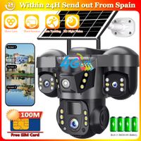 camaras solares 4g con tarjeta sim de regalo 100m de datos camara ip inalambrica inteligente para seguridad del hogar proteccion cctv camara exterior impermeable con vision nocturna camara ip