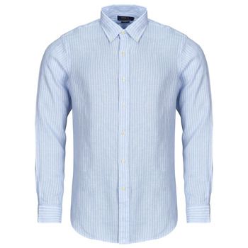Polo Ralph Lauren Camisa manga larga CAMISA DE RAYAS DE CORTE RECTO EN LINO para hombre
