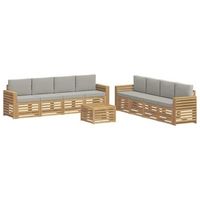 conjunto de sofas de exterior 9 uds blanco y gris claro vidaxl