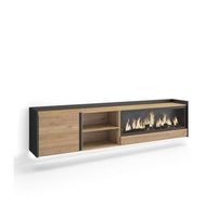 mueble tv montecorto-01 suspendido con chimenea integrada