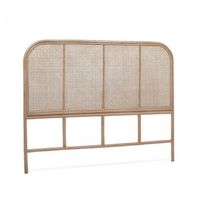 cabecero de ratan natural y cana madera 140cm