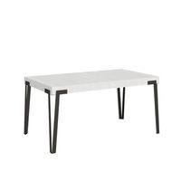 mesa extensible 90x160264 cm rio fresno blanco estructura antracita