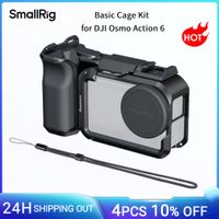kit de jaula basica smallrig para dji osmo action 6 empunadura para fotografia urbana con cubierta de lente de silicona y adaptador de obturador cold shoe