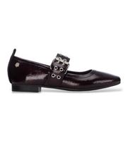 carmela para mujer 16414401-burdeos bailarinas de piel 164144 granate 36 plano hebilla casual clasico charol