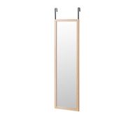 espejo de puerta beige 35x125 cm r marco mdf ligero y facil de colgar estilo nordico
