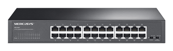 SWITCH NO GESTIONABLE MERCUSYS MS124GS 24P 24xRJ45 1Gbps CARCASA METALICA ENRACKABLE