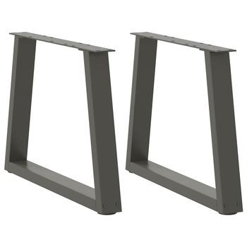 Patas Para Mesa De Centro En Forma De V (2 Unidades), Antracita, 50 X (42-43,3) Cm, Acero Vidaxl
