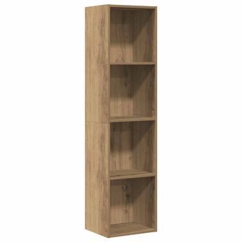 Mueble De Tv/librería，armario De Libros Roble Artesanal 36x30x143cm
