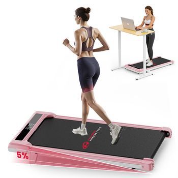 Cinta De Correr Z3 Para Debajo Del Escritorio, Motor Sin Escobillas De 2,5 Hp, Velocidad De 1 A 6 Km/h, Inclinación Manual Del 5 %, Rosa, Rattantree