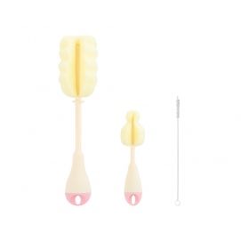 Cepillo para biberones set 3 uds Rosa