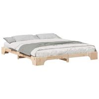 cama matrimonial  cama para adulto  estructura de cama marron 180 x 220 cm madera de pino macizo