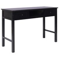escritorio de madera negro 110x45x76 cm vidaxl