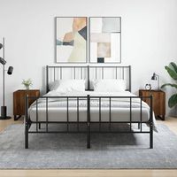 mesitas de noche 2 uds - mueble dormitorio - madera ingenieria - marron roble 40x40x50cm
