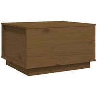 mesa de centrormesa auxiliarrmesa de cafe madera maciza de pino marron miel 60x50x35 cm