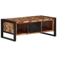 mesa de centro multicolor 90x50x36 cm madera maciza reciclada vidaxl