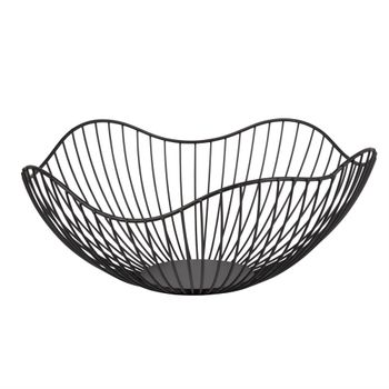 Cesta de acero con alambre negro