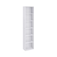 libreria estanteria de 6 niveles 24 x 40 x 1785 cm blanco