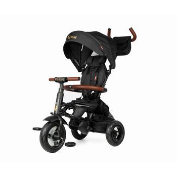 Triciclo Qplay Rito Deluxe Borracha Black