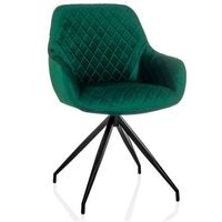 silla de comedor  silla con carcasa elverum terciopelo verde hjh living