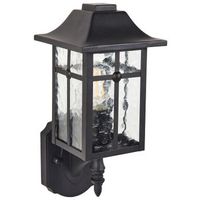 lampara de pared moderna para exterior aplique de metal hierro vidrio negro mate alata