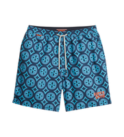 superdry para hombre m3010250a banador con estampado de mosaico azul m beachwear poliester reciclado sostenible