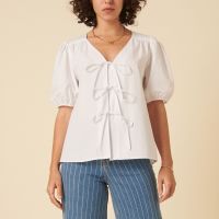 nobodys child bernadetta organic cotton-poplin blouse - uk 6