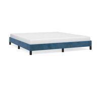 estructura de cama de terciopelo azul 180x200 cm