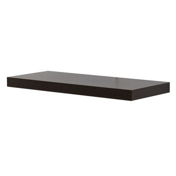Juego de 2 estantes de pared 60x25 cm mdf marrón wengué