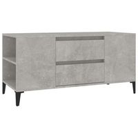 mueble de tv madera contrachapada gris hormigon 102x445x50 cm