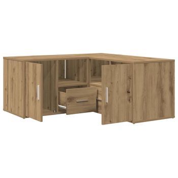 Mueble De Esquina Madera Ingeniería Roble Artisian 160x40x45 Cm Vidaxl