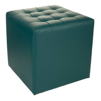 Taburete Tapizado Verde 40x40x38