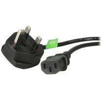 StarTech.com Cable de 1m (3 pies) de AlimentaciÃ³n de Ordenador para el Reino Unido UK, BS1363 a C13, 18AWG, 10A 250V, Cable InglÃ©s de Corriente de Repuesto, Cable de AlimentaciÃ³n de TV