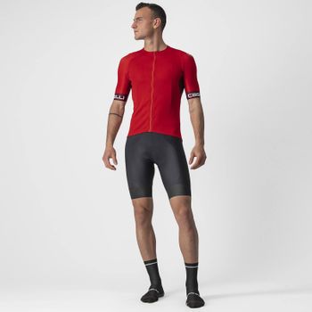 Castelli Entrata VI Jersey - S - Red/Bordeaux/Ivory