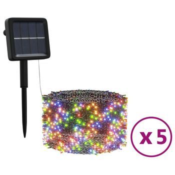 Tiras De Luces Solares Led 5 Uds De Colores Interior/exterior Vidaxl