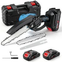 sierra electrica sin escobillas de 8 pulgadas motosierra electrica de una mano herramienta de jardineria para trabajar la madera sierra de poda para bateria makita de 21v