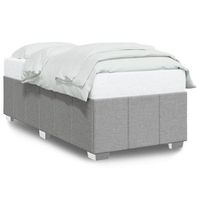 cama individual  cama de adulto  estructura de cama sin colchon tela gris claro 80x200 cm