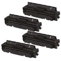 compatible multipack canon i-sensys lbp-621cw printer toner cartridges 4 pack -3027c002