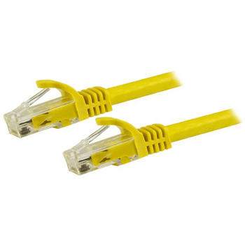 1.5 M CAT6 CABLE YELLOW SNAGLESS - 24 AWG COPPER WI RE