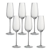 6 copas de champan transparentes 75x75x265 cm