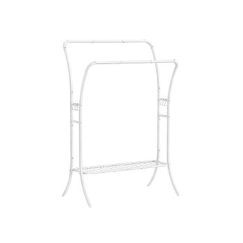 Burro de Ropa Portátil Metal Resistente, Blanco Nube