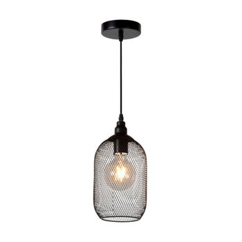 Lámpara colgante de metal 1xe27, negro