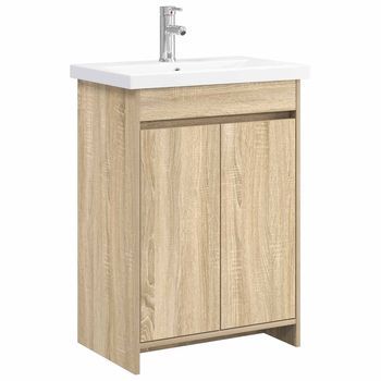Juego De Muebles De Baño Roble Sonoma 81 X 40 X 84,5 Cm Vidaxl