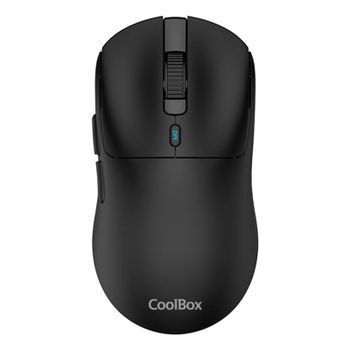 Ratón CoolBox W03 Inalámbrico RF BT USB-C 10000DPI Negro Ultraligero 7 Botones