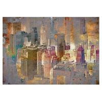 papel pintado 3d - ciudad en la niebla 300x210 cm